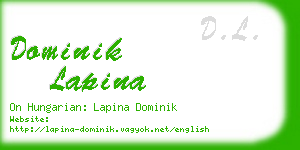 dominik lapina business card